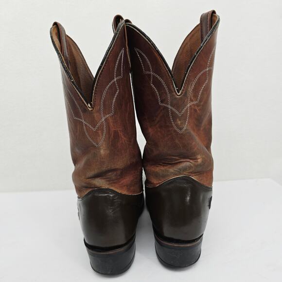 Double H Men\'s Western Cowboy Boots Leather Brown 11.5